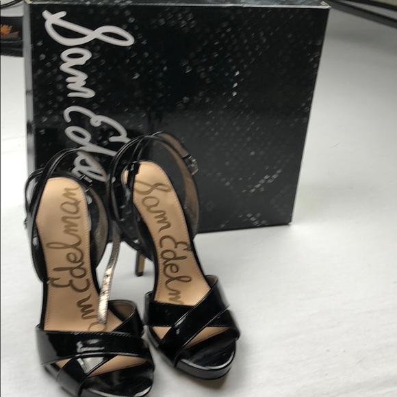 Sam Edelman black peep toe heels - Picture 7 of 7